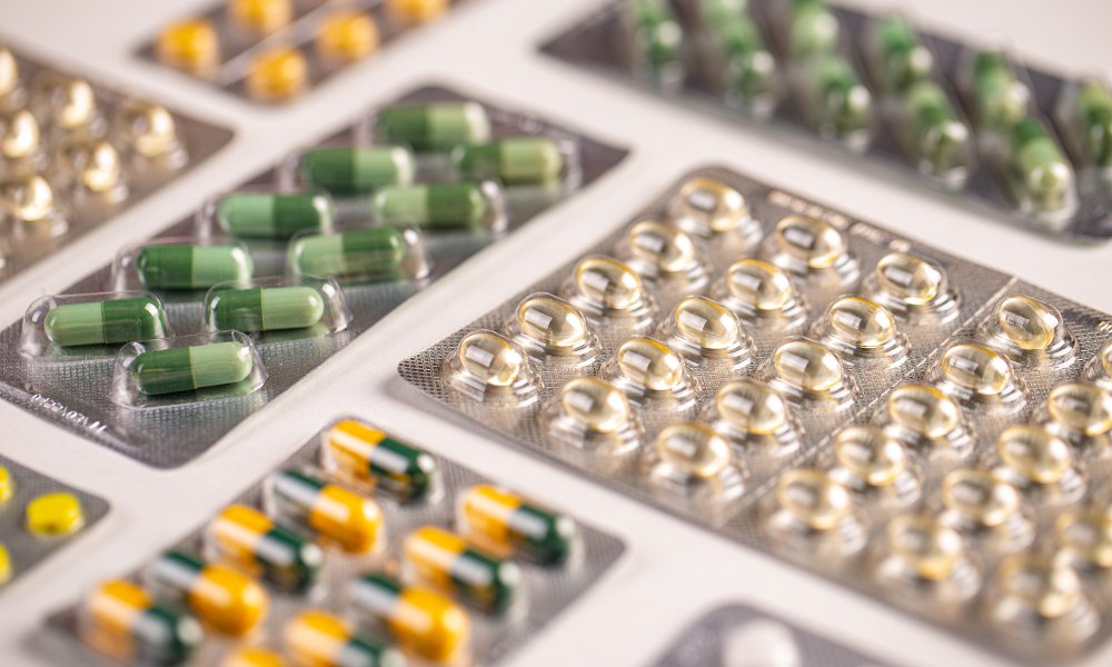 Supplements and pills blister packs. Pack of pills Supplements and pills blister packs. Pack of pills